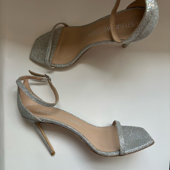 Stuart Weitzman Nudistcurve Ankle Strap Sandal  Sz 10.5 - Picture 3 of 7